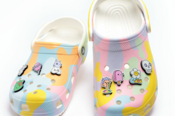 colourful doodles crocs with jibbitz