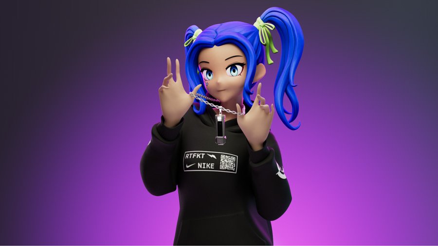 picture of an RTFKT avatar holding a Ledger collab vial
