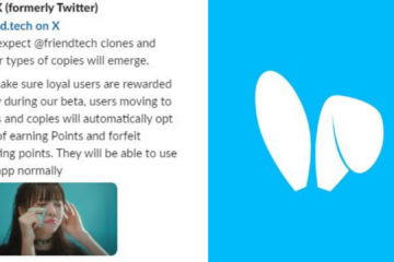 a Friendtech screenshot, goes to show how the decentralized social media is failing