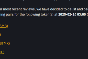 Binance Delisting AMB, CLV, STMX, and VITE on February 24, 2025
