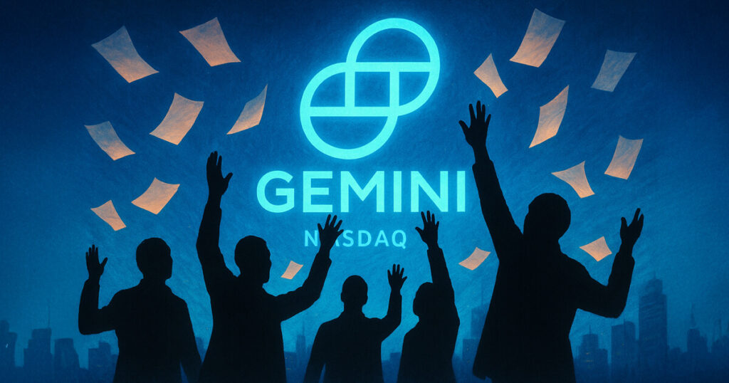 Gemini shares hit $40 within hours of Nasdaq debut, showcasing Wall Street’s crypto appetite